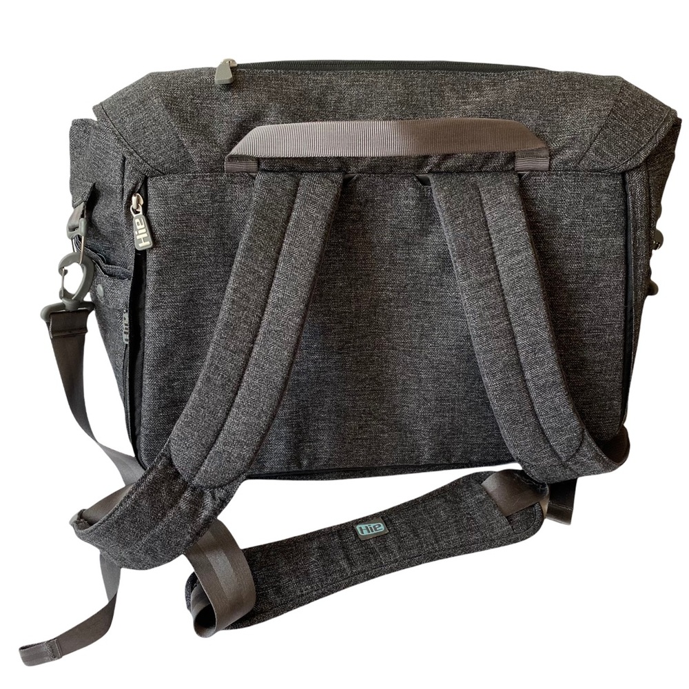 Gray Hie by Grovia Diaper Bag Backpack Travel Large - Picture 3 of 11